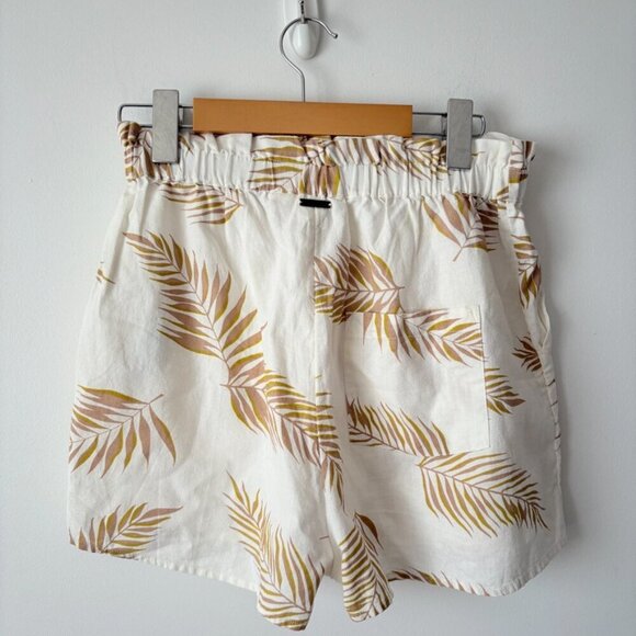 Billabong Fake Love SET High Waist Shorts Crop Tie Top Weave Palm NWT Sz Small - Picture 6 of 8